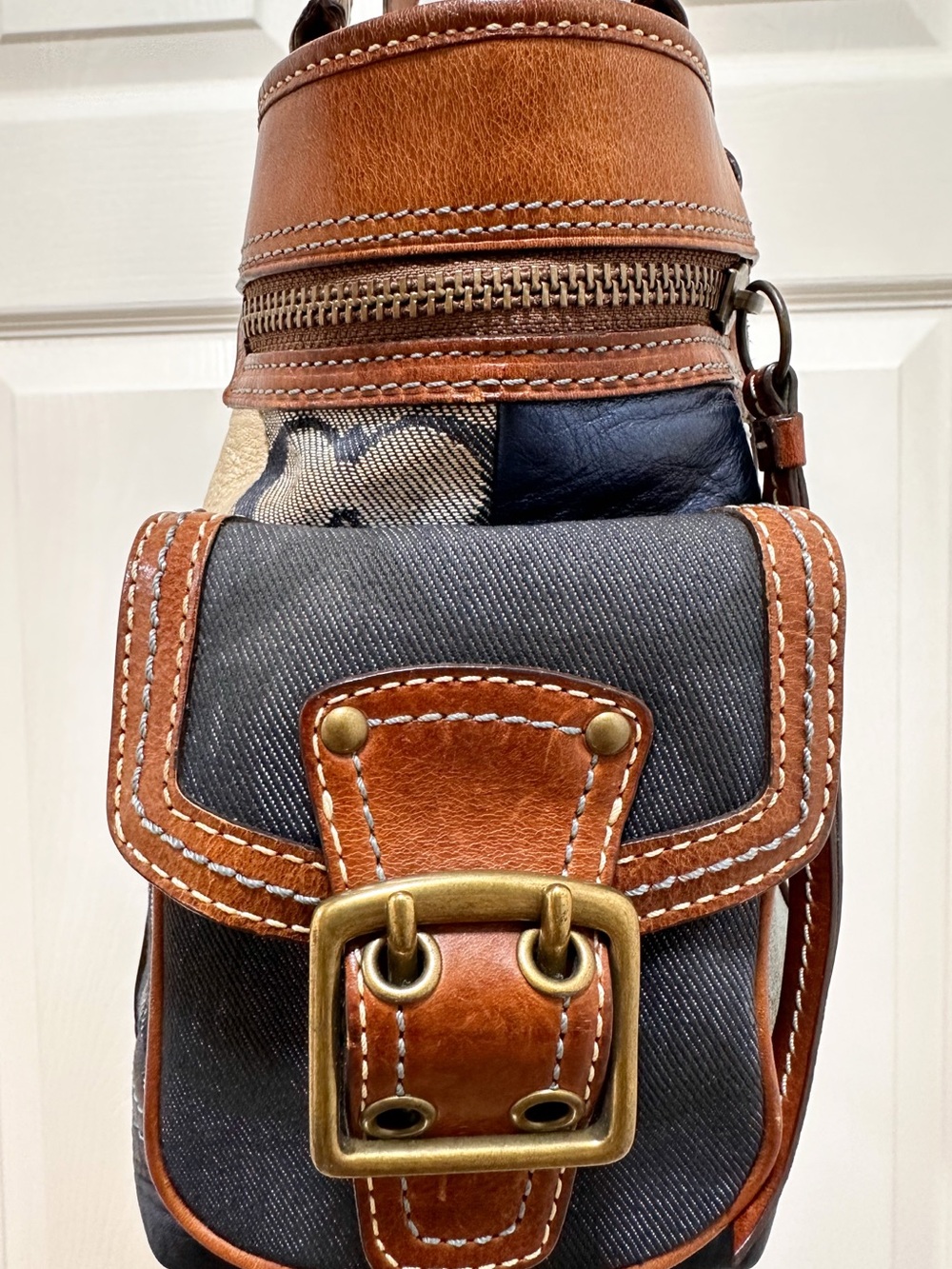 Coach Legacy Mosaic Denim Patchwork Tote Vintage Y2K - Picture 11 of 14